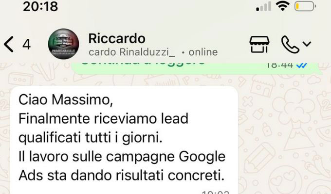 Feedback Roma Prime Garage